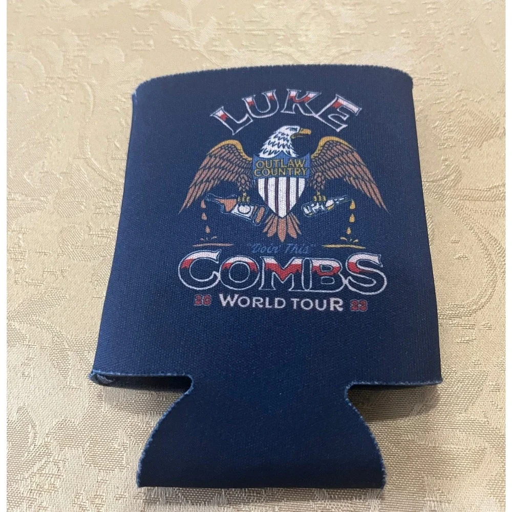 Luke Combs Koozie Unisex OS Navy Blue Excellent 2023 World Tour Outlaw Country